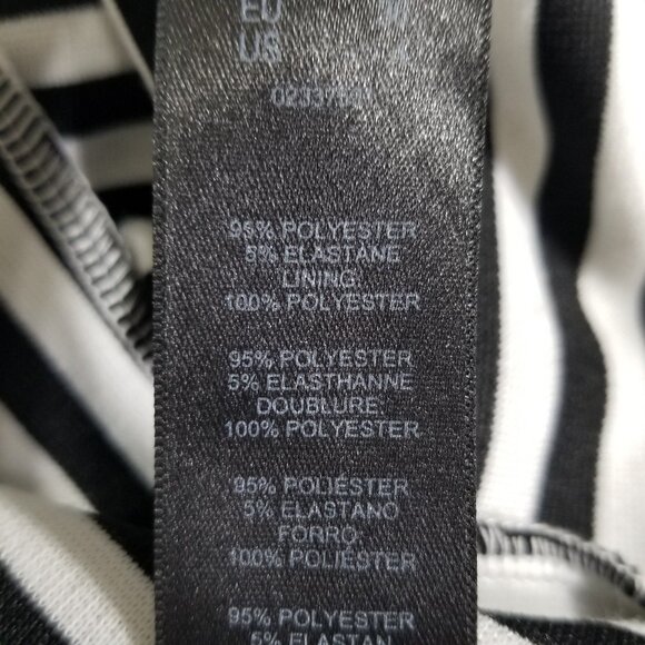 ASOS Pin-Up Stripe Bodycon Dress Off Shoulder Stretch Size 4 Retro Chic Siren - Picture 8 of 10